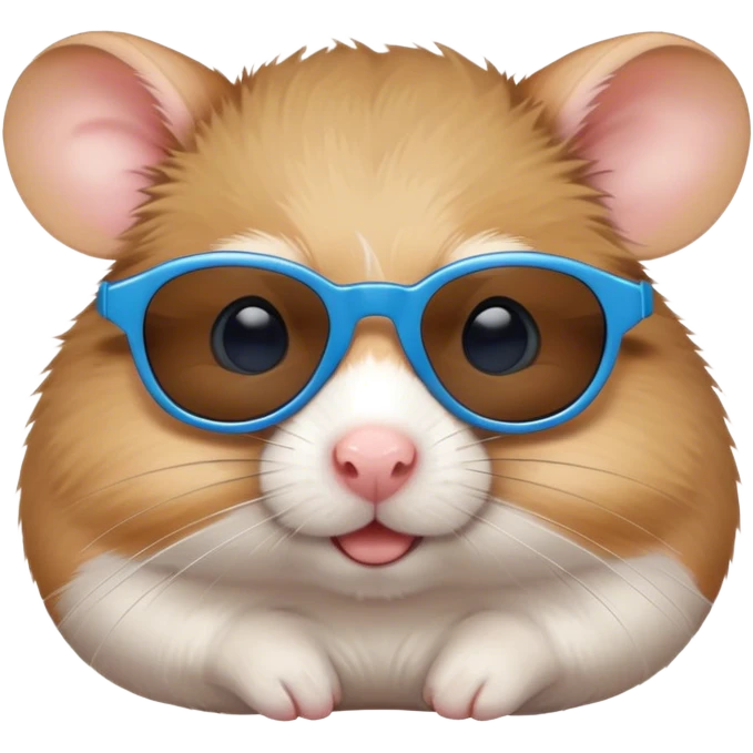 a hamster wearing blue sunglasses emoji