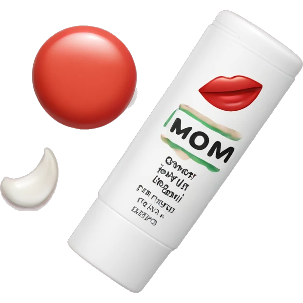 lip balm with label emoji