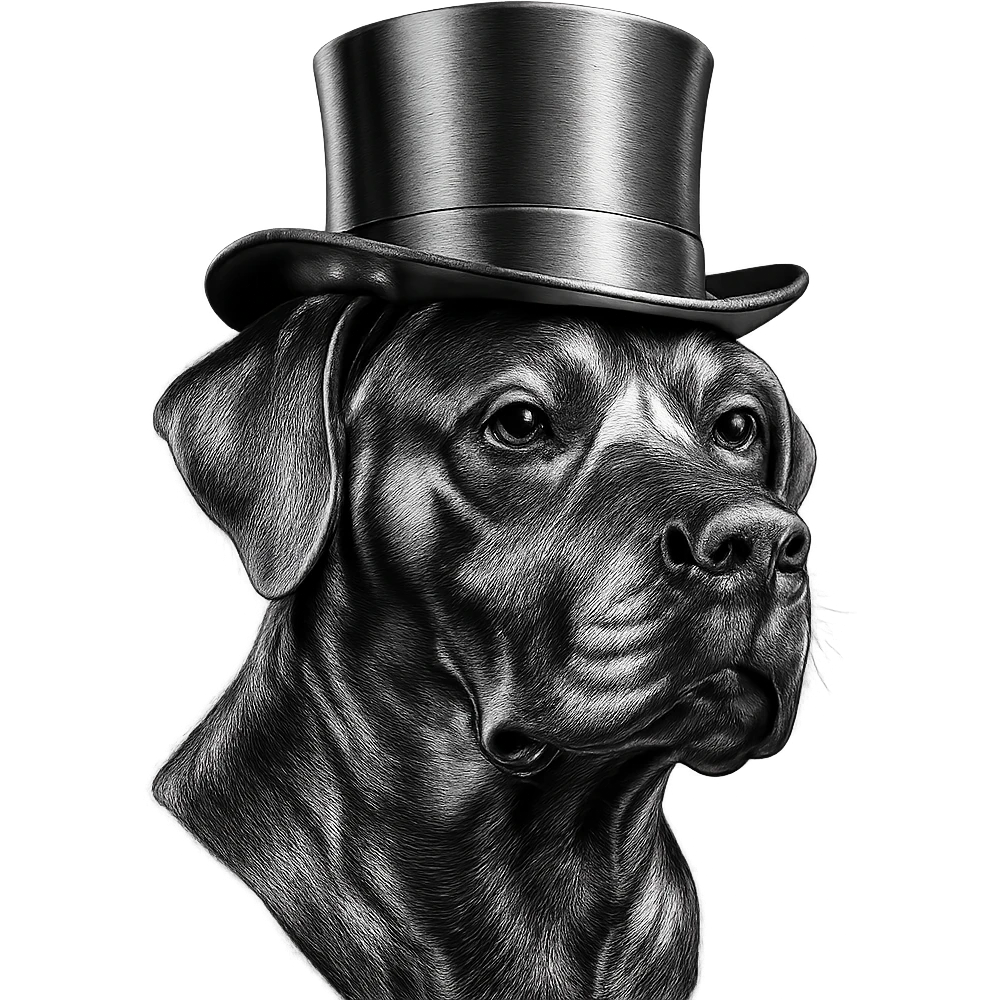 dog in a top hat emoji
