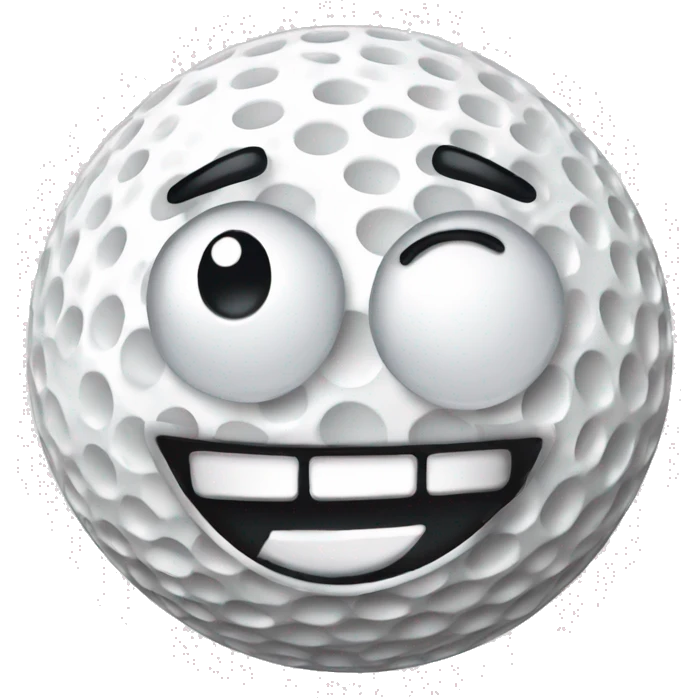 Golf ball laughing hysterically  emoji
