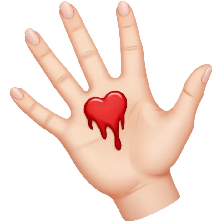 hand, small bite wound emoji