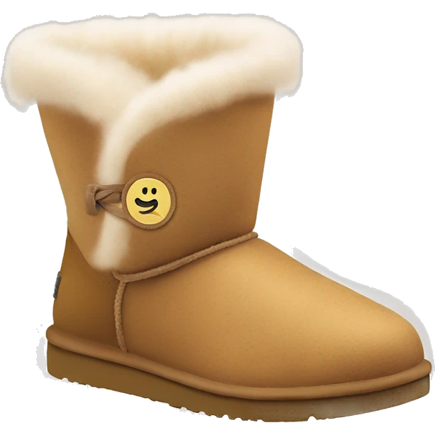 Ugg mini boots that are a tan colour and fluffy  emoji