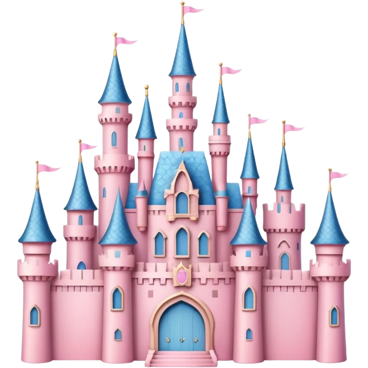 Pink Disney castle emoji