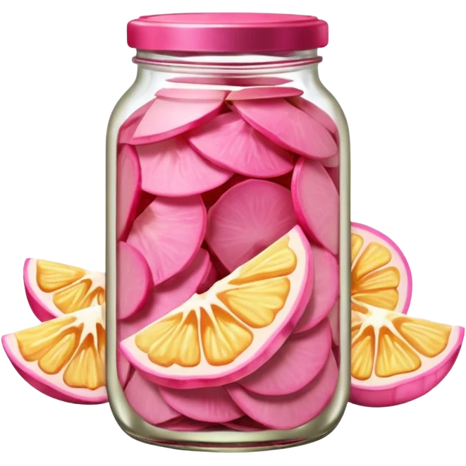 Pink Pickled sliced ginger emoji