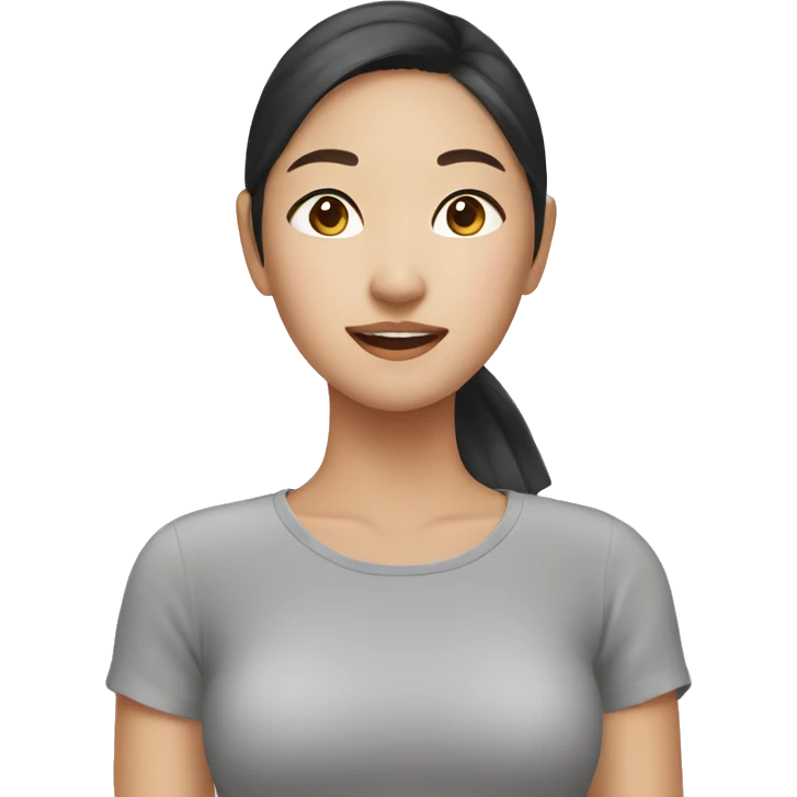 Asian girl doing skincare emoji