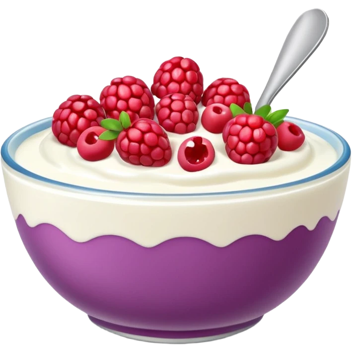 create a bowl with iogurt and berries emoji ios style  emoji