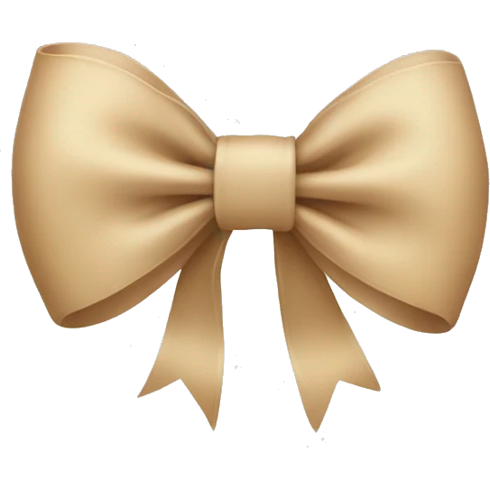 Beige bow emoji