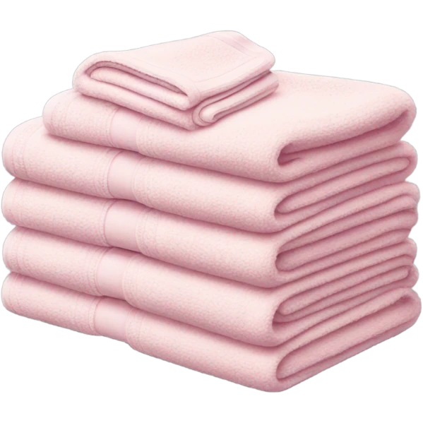 a stack of light pink towels emoji