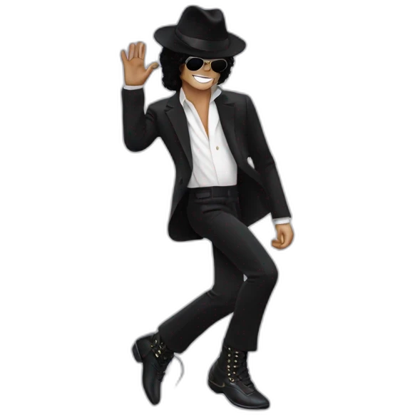 Michael Jackson qui fait un moonwalk emoji