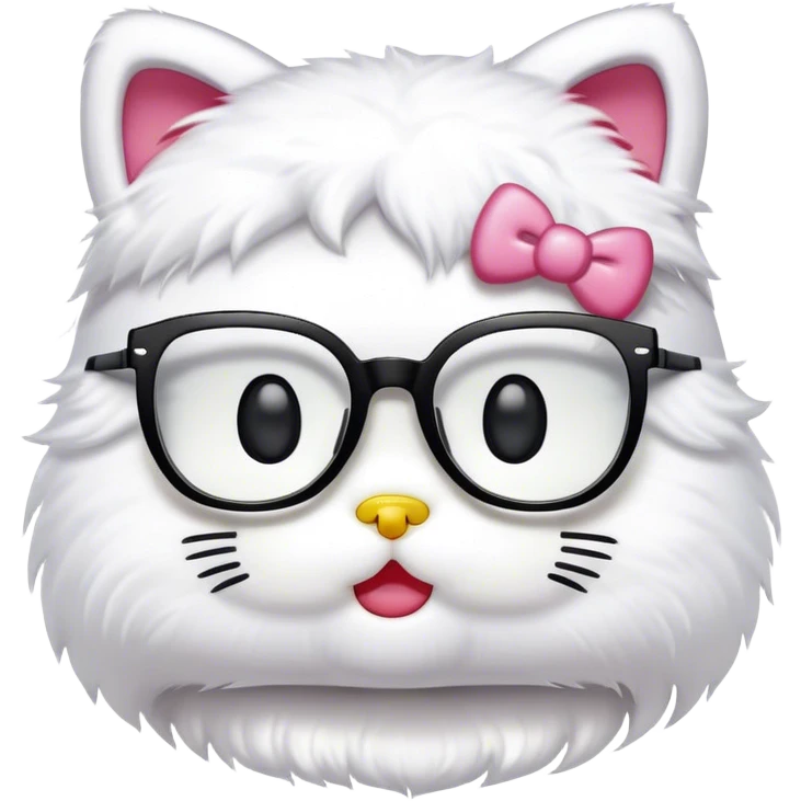 Hello kitty with glasses emoji