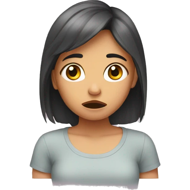 anxious girl emoji