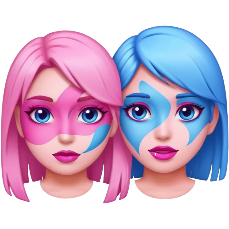 pink blue girls emoji emoji
