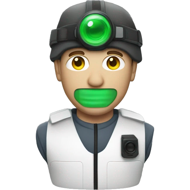 white man weaing night-vision devices emoji