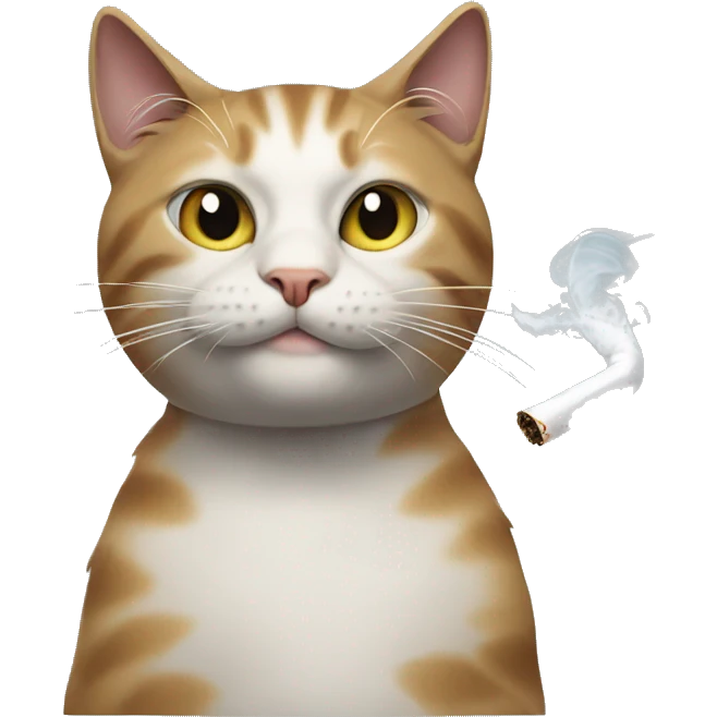 Cat smoking  emoji
