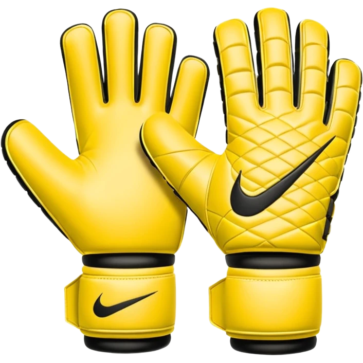 Des gants de gardien de but de foot nike jaune emoji