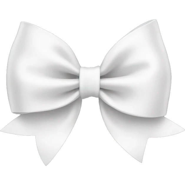 White bow on white bow emoji