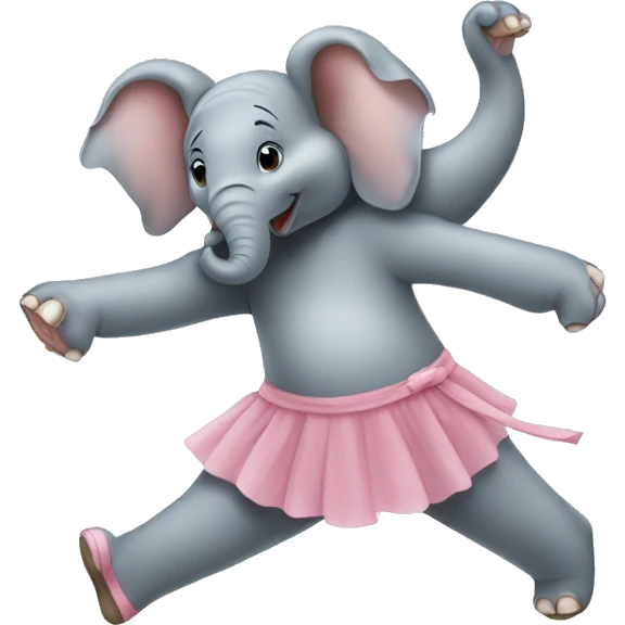 Elephant doing ballet emoji