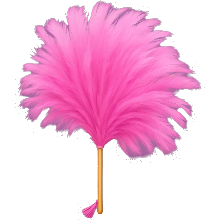 Pink feather duster emoji