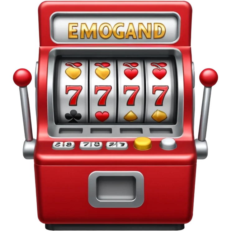 Slot machine, england, red emoji
