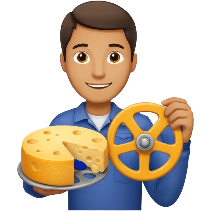 man holding cheese emoji