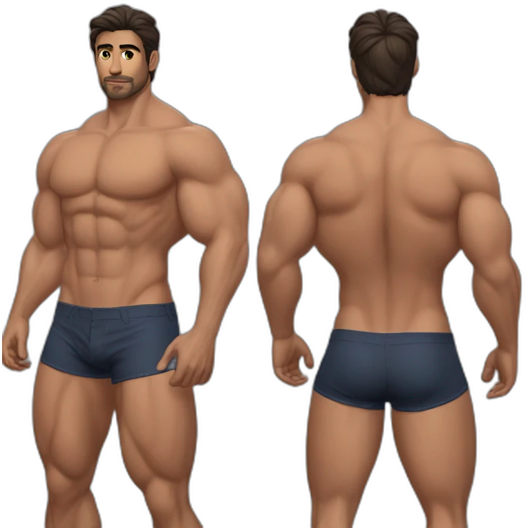 latino Muscularmale large bulge bikini realistic emoji