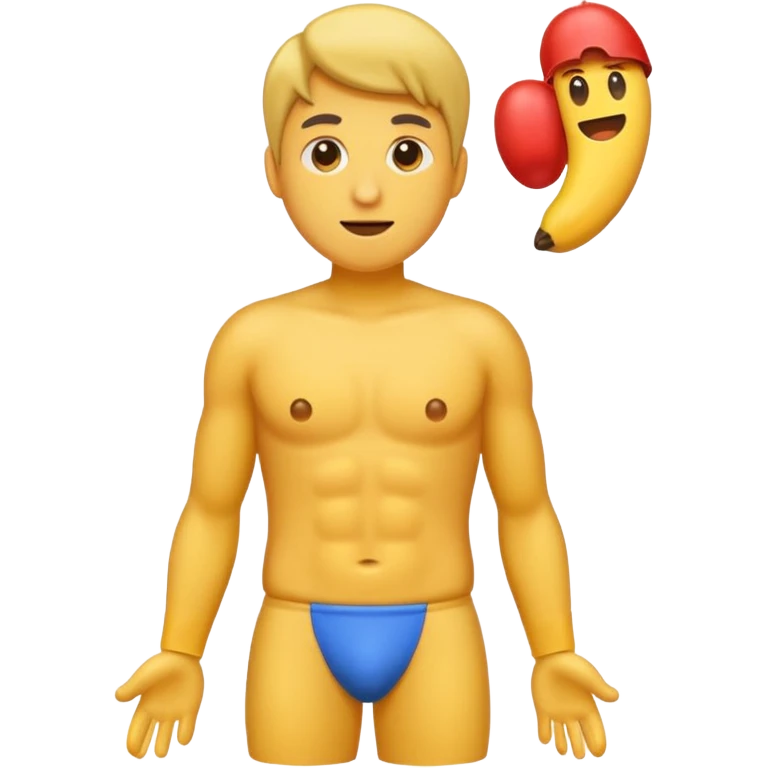 Male adult with erection emoji