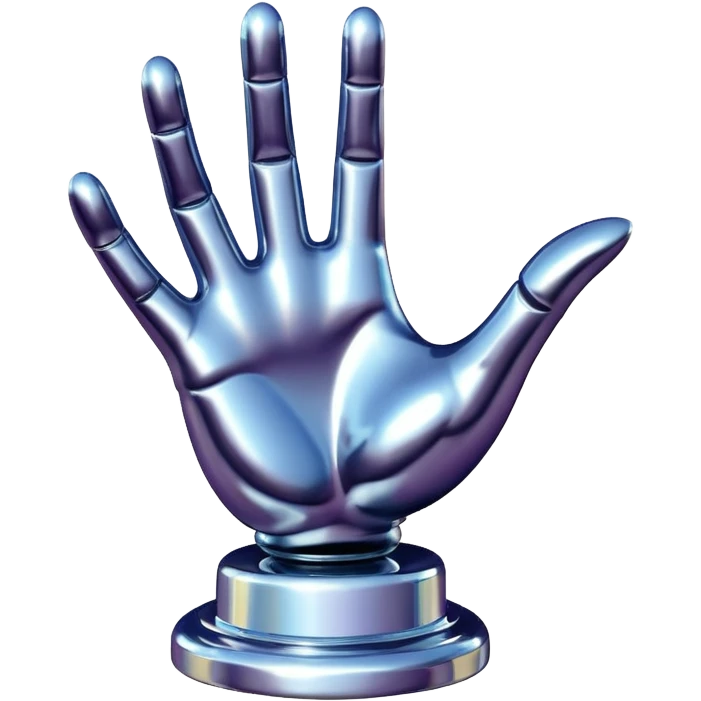 Jeff Koons style monster hand sculpture  emoji