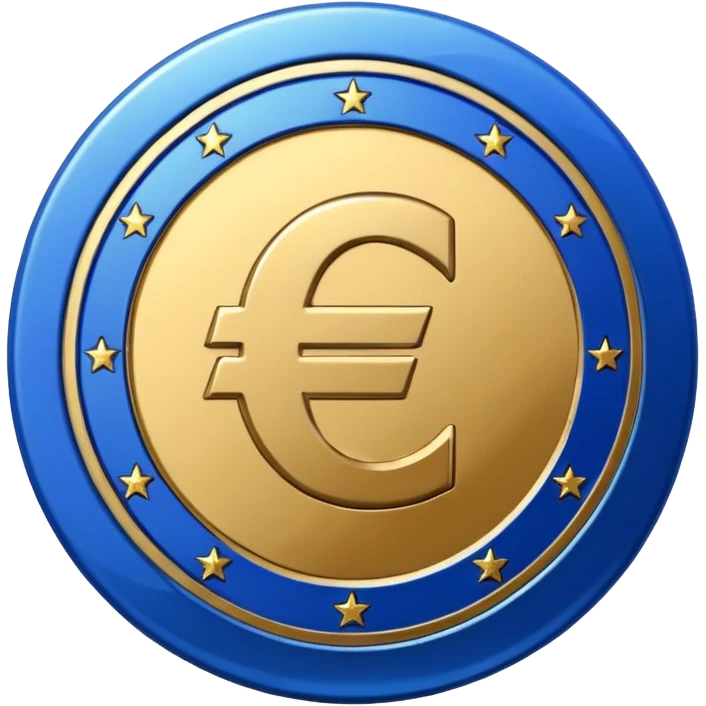 euro coin blue emoji