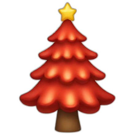 red christmas tree emoji