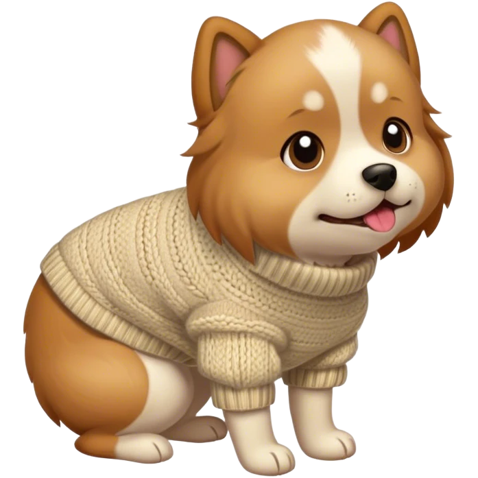 Dog with sweater on emoji