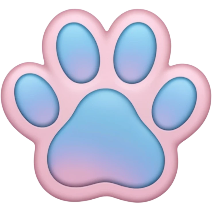 a pastel pawprint emoji
