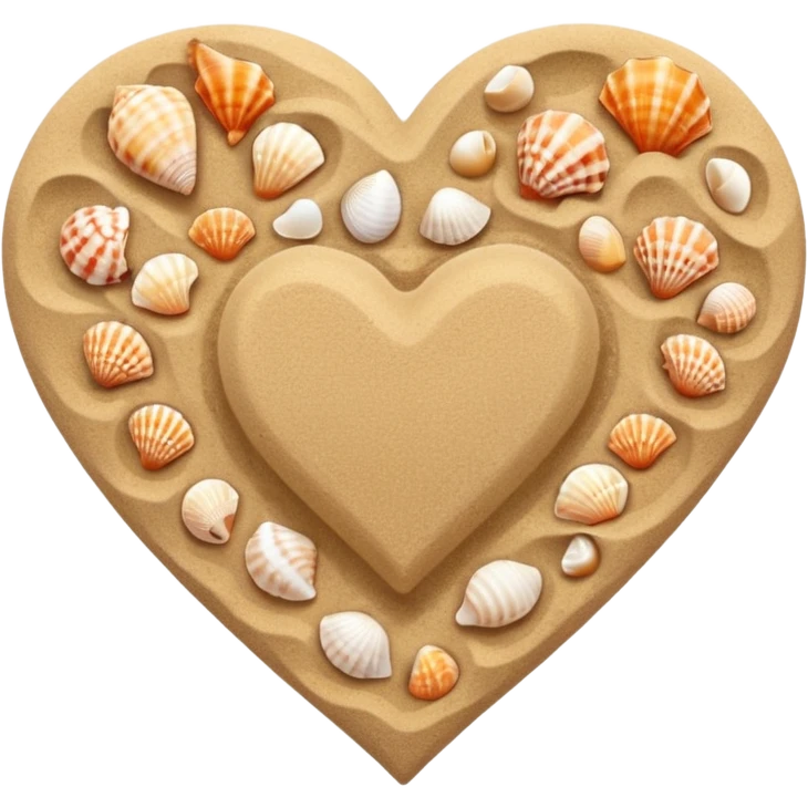 beach themed heart emoji