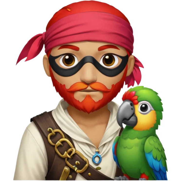 pirate and parrot emoji