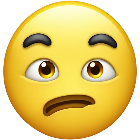 Yellow face emoji sucking on nose emoji