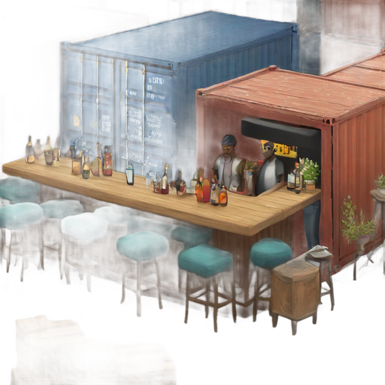 Shipping container bar  emoji