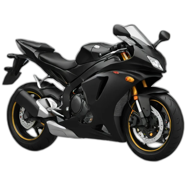 motorbike R1 black emoji