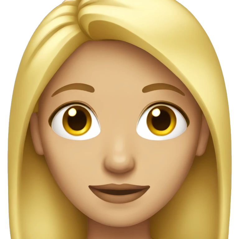  blonde hair woman face emoji