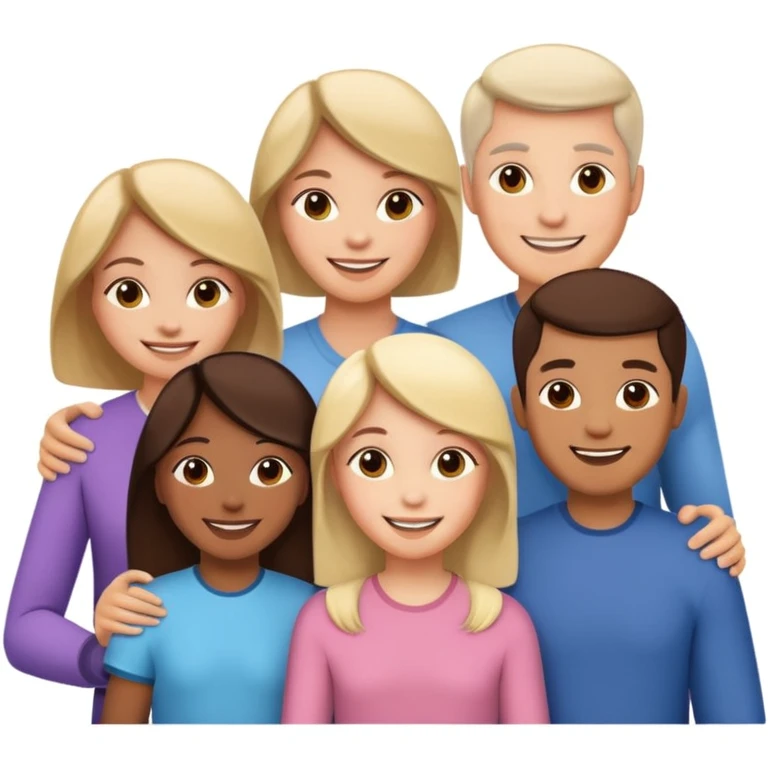 family posing for photo emoji