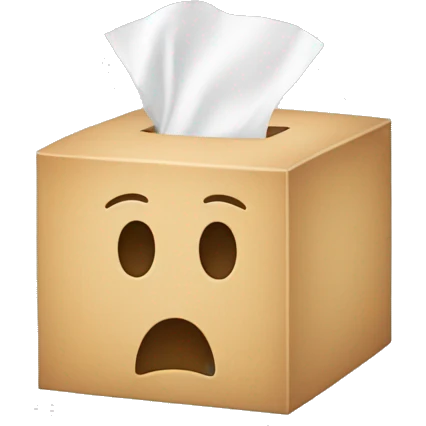 tissue box without face emoji