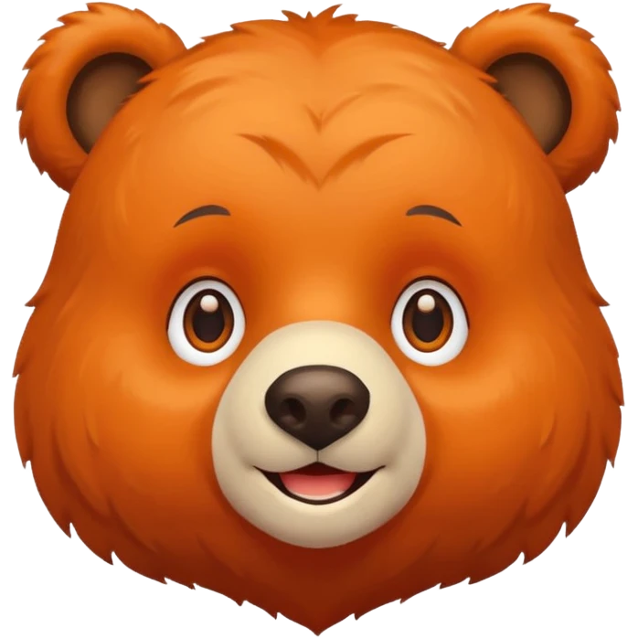 Create a orange friendly bear emoji