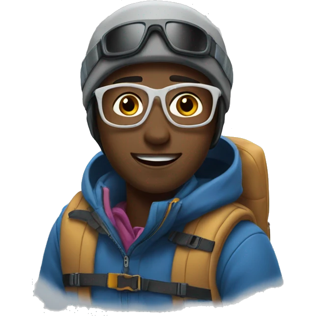 Yn with ski emoji