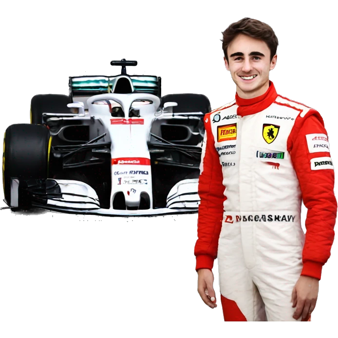 Charles Leclerc with ferrari emoji
