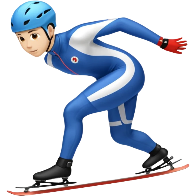 Short track speed skater emoji