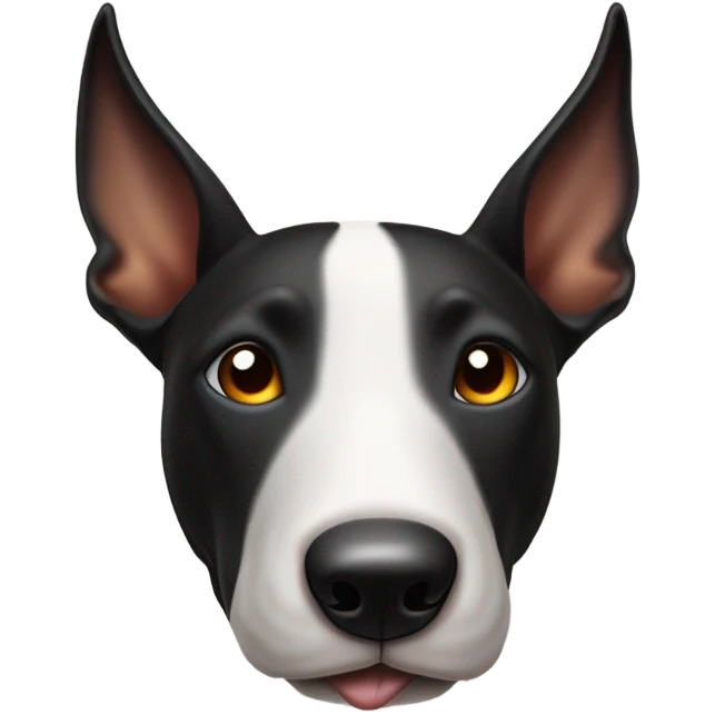 Bull terrier noir et feux  emoji