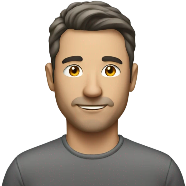 casual indoor portrait of man emoji