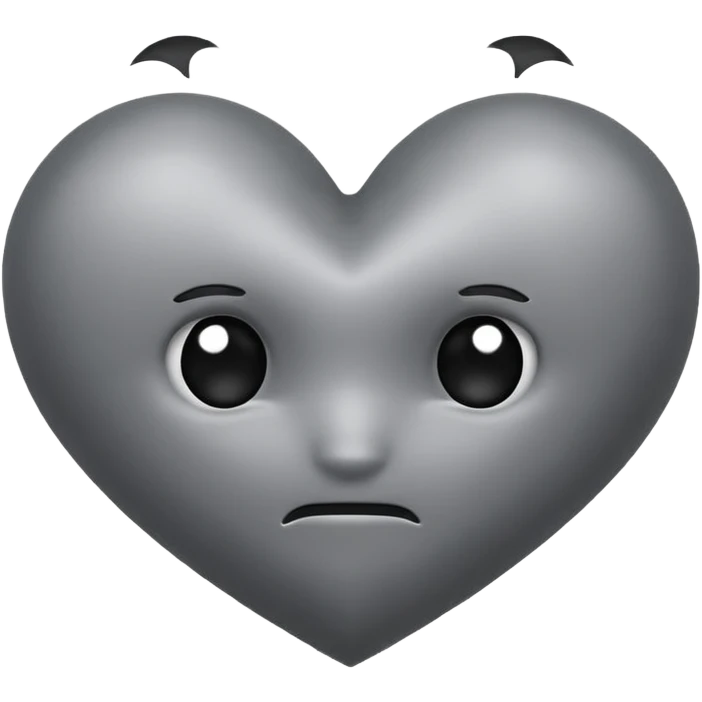 Corazón gris con negro como este 🫀 emoji