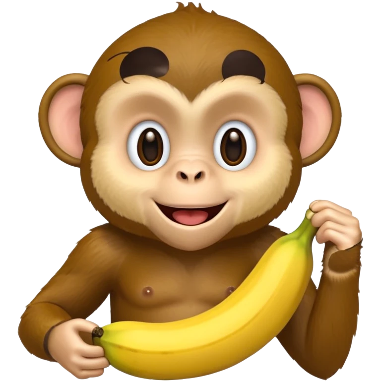 monkey with banana  emoji