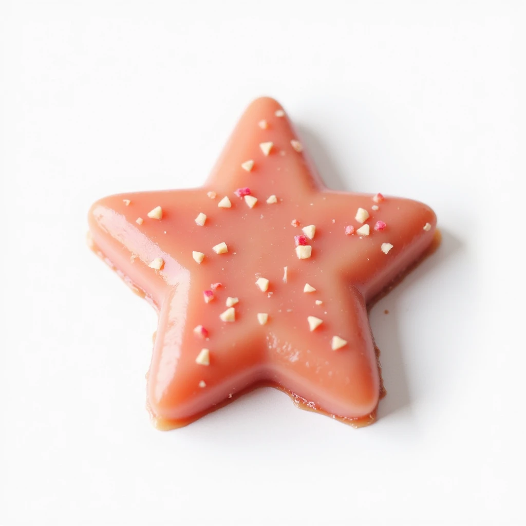 realistic star-shaped candy, isolated, transparent background, no visible background emoji