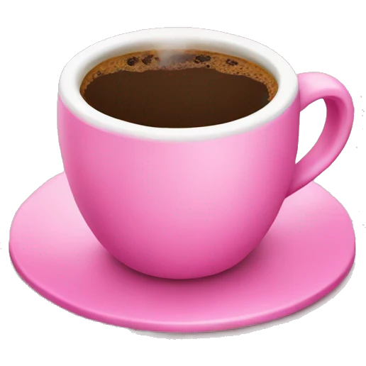 Pink coffee emoji
