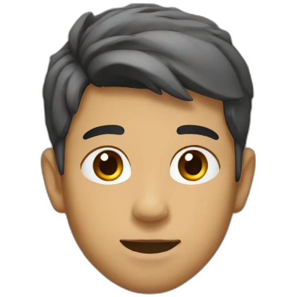 Boy mogging with his jawline emoji